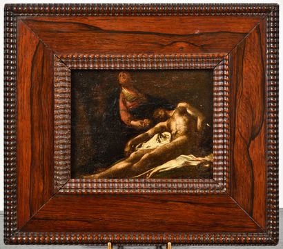 null Paul TROGER (1698-1762) Attribué à Pietà Zinc Hauteur : 11,5 cm Largeur : 14...