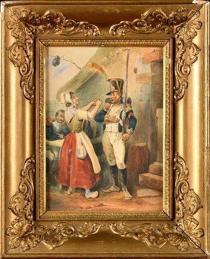 null Nicolas Toussaint CHARLET (Paris 1792 – 1845) (attribué à) Les bienfaits de...
