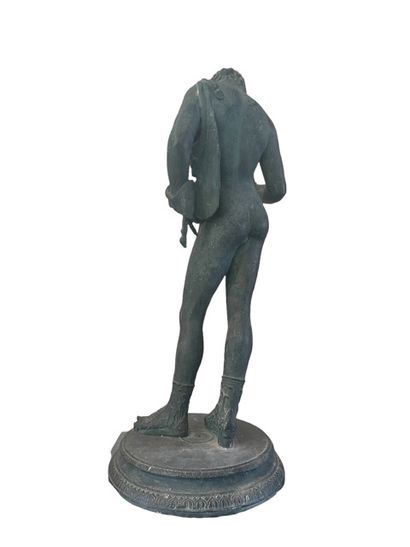 null D'APRES L'ANTIQUE Narcisse de Pompéi Sculpture in patinated bronze H: 62 cm...