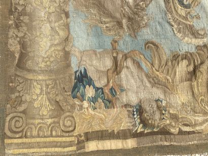 null FLANDERS Important and fine Brussels tapestry In silk and wool Beautiful framing...