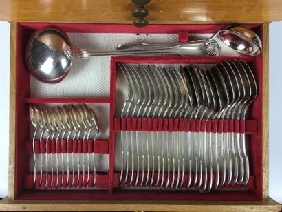 CHRISTOFLE Silver-plated household set, shell...