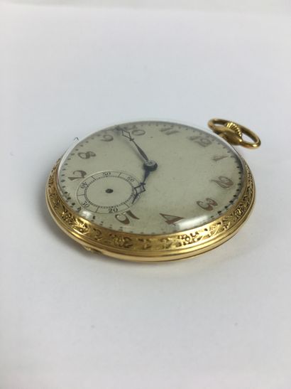 null Gold GOUSSET WATCH, the enamelled dial with Arabic numerals (accidents to the...