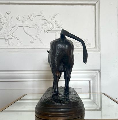  Rosa BONHEUR (1822-1899) Le taureau marchant Bronze à patine brune signé sur la...