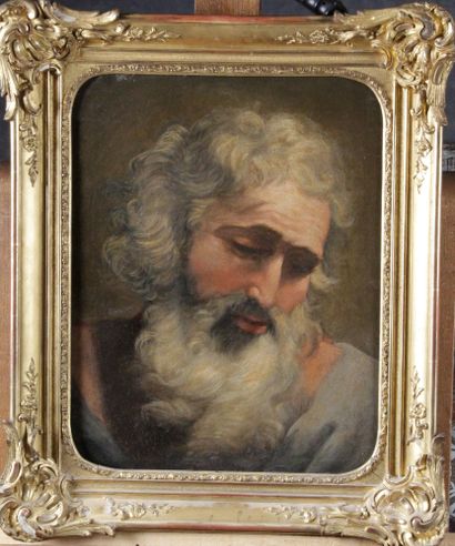 null FRENCH SCHOOL circa 1800 Study of a bearded man Height : 47,5 cm Width : 38...