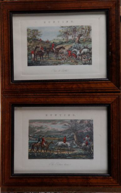 null SET OF FOUR, English color lithographs of hunting.After HLAKEN and engraved...