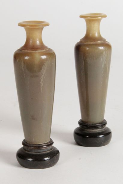 CHINA, XIXth CENTURY Pair of small vases...