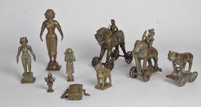 LOT of nine objects probably Burmese, Indian...