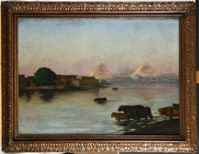 RENE MENARD (1861-1930) Les Pyramides au...