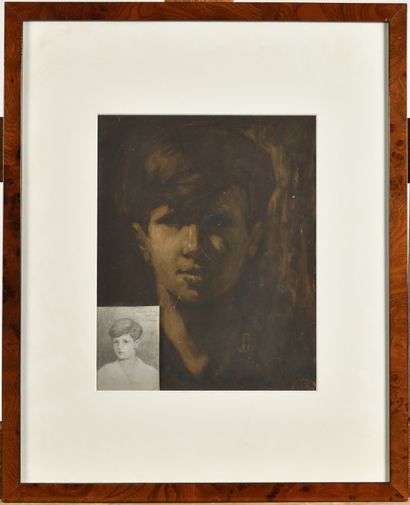 null JEAN SOUVERBIE (1891-1981) Portrait de Maxime Schulz, neveu de l’artiste Huile...