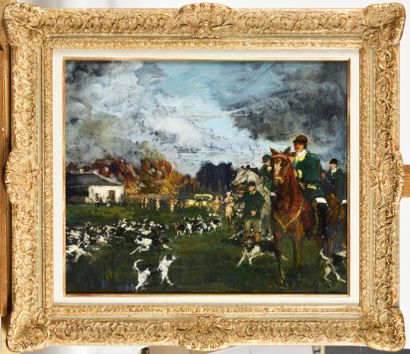 null JACQUES-EMILE BLANCHE (1861-1942) Equipage, 1935 Oil on canvas Signed with the...