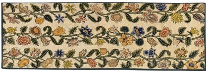 null PAIR OF PETIT POINT PANELS late 18th early 19th (France). Needlework, tapestry...
