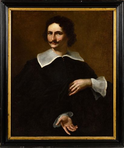 null ECOLE GENOISE DU XVIIE SIECLE, ENTOURAGE D’ANTOON VAN DYCK Portrait d’homme...