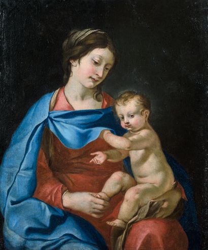 null ATTRIBUE A JACQUES BLANCHARD (1600 - 1638) Vierge à l’enfant Toile Sans cadre...