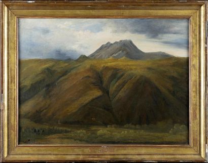 Théodore ROUSSEAU (1812-1867) Paysage d’Auvergne...