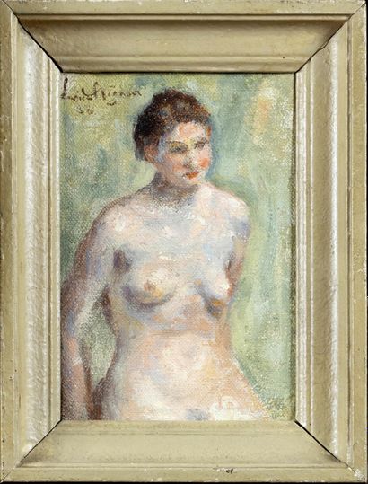 Lucien MIGNON (1865-1944) Nu féminin Huile...