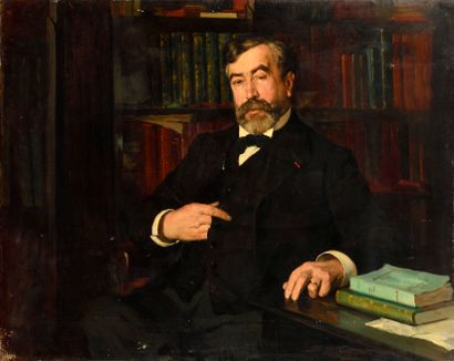 null Pierre GOURDAULT (1880-1915) Portrait d'homme Huile sur toile Signé et daté...