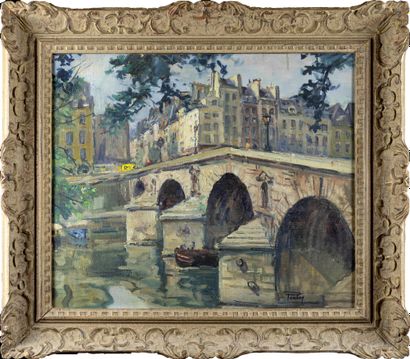 Henri Jean PONTOY (1888-1968) Pont de Paris...