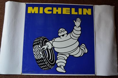 Plaque émaillée Michelin 65x65 cm Michelin enamel plate 65x65 cm