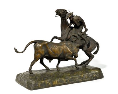 null GIUSEPPE FERRARI (1840-1905) The picador Bronze sculpture signed on the base...
