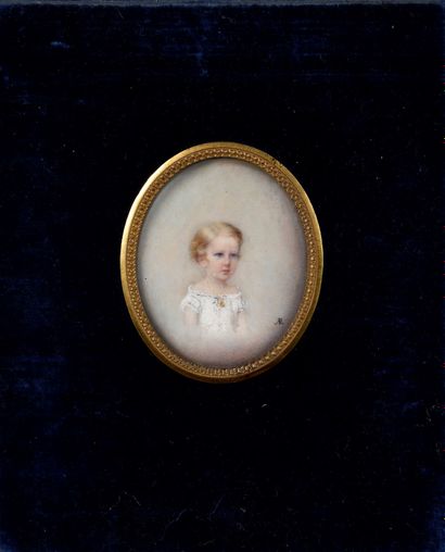 null 
PAULINE APPERT (1810-C.1880) Paire de miniatures figurant les portraits de...