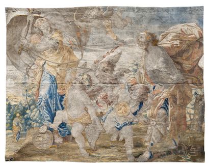 null FLANDRES Panneau de fine tapisserie de Bruxelles Scène de la mythologie romaine...