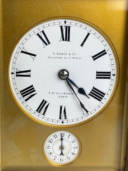 null L. LEROY & Cie à Paris - Horlogers de la Marine - PENDULETTE CAGE de VOYAGE...