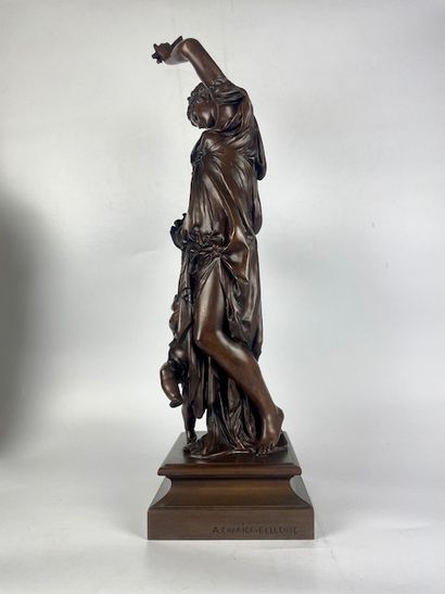  Albert-Ernest CARRIER BELLEUSE (1824-1887) Eté Grand bronze à patine brune, signé...