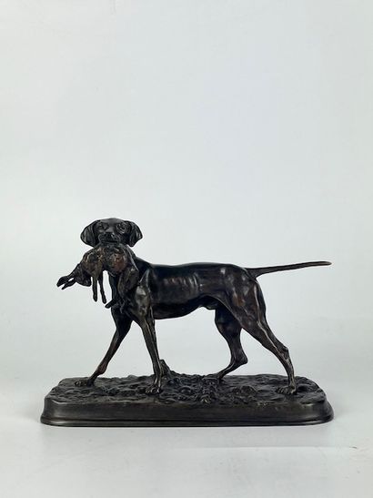 Pierre-Jules MÈNE (1810-1879) Hunting dog...