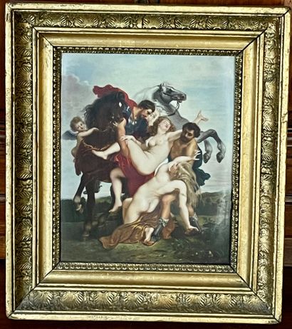 null BERLIN The Abduction of the Daughters of Leucippes, After Rubens German porcelain...