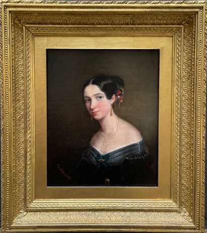 Emilie SCHMACK (1817-1886) Portrait of a...