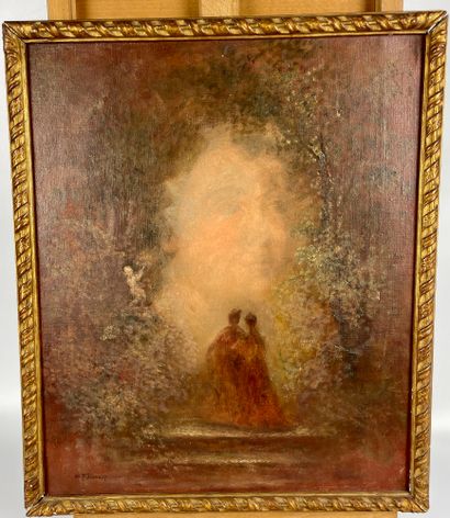 null William Turner DANNAT (1853-1929) Elégantes en sous-bois Sur sa toile d’origine...