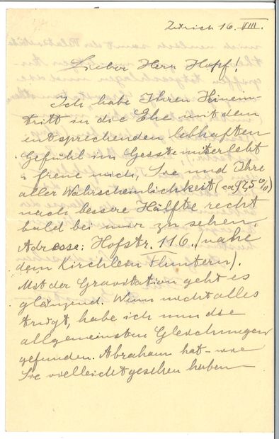 null EINSTEIN (Albert). Lettre autographe signée « A. Einstein », en allemand, adressée...