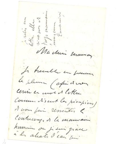 TOULOUSE-LAUTREC (Henri). Lettre autographe...