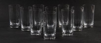 null TEN orangeade glasses in baccarat crystal, with their boxes