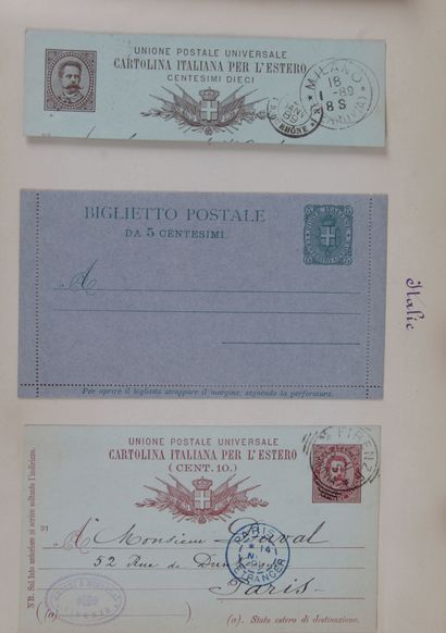 null O/*/** 2 albums Italian format of France including vignettes + fiscal stamps...