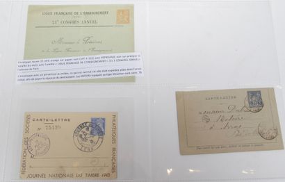  O/*/**	10 cartons :	 Importante collection de France dont marques postales , lettres...