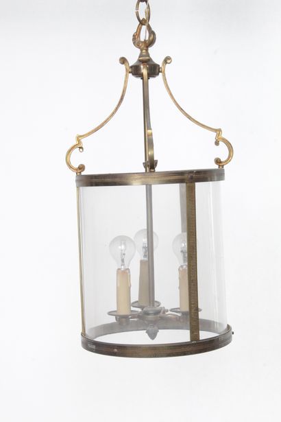 Lantern in bronze and brass of Louis XVI...