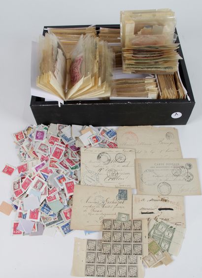 O 1 box, France, small values obl + 5 letters...