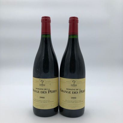 null 2 bouteilles Grange des Pères 2008 rouge (rouge) (niveaux bons, étiquettes très...