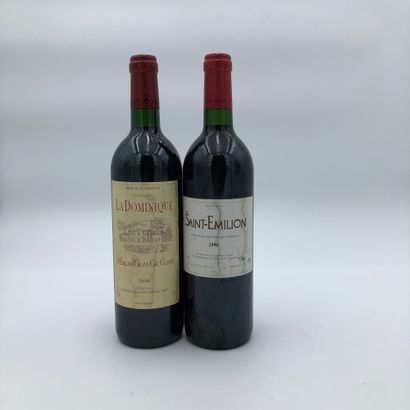 null 2 bottles : 1 CHÂTEAU LA DOMINIQUE 2000 Saint-Emilion Grand Cru, 1 SAINT-EMILION...