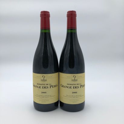 null 2 bouteilles Grange des Pères 2008 rouge (rouge) (niveaux bons, étiquettes très...