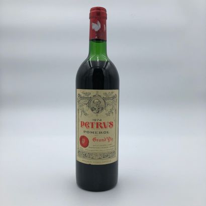 null 1 bottle PETRUS 1974 Pomerol (high shoulder level, faded label)