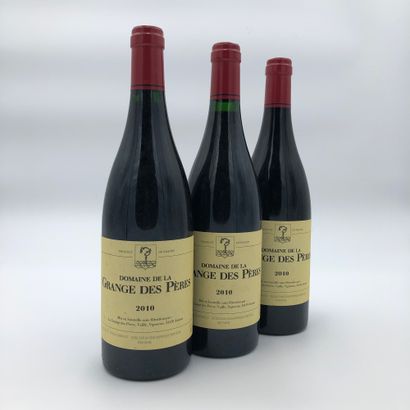 null 3 bouteilles Grange des Pères 2010 rouge (rouge) (niveaux bons, étiquettes très...