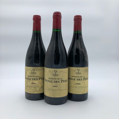 null 3 bottles Grange des Pères 2002 red (good levels, marked labels, dirty)