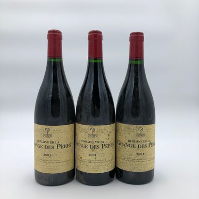 null 3 bouteilles Grange des Pères 2001 rouge capsule neutre (rouge) (niveaux bons,...