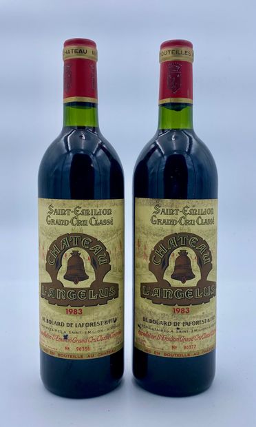null 2 bottles CHÂTEAU ANGELUS 1983 Saint-Emilion B tl e