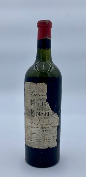 null 1 bottle CHÂTEAU LA CONSEILLANTE 1947 Pomerol (N. b, v, E. ta, d, m)