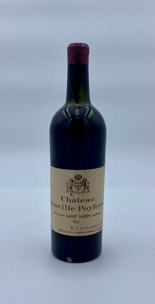 null 1 bottle CHÂTEAU LEOVILLE POYFERRE 1961 Saint-Julien (N. lb, E. f)