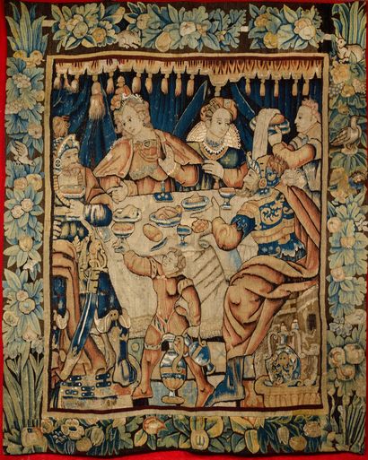TAPESTRY PANEL FROM THE WORKSHOPS OF LA MARCHE...