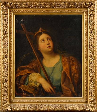 null Oil on canvas (gilded wooden frame, bears an old label on the back "French painter...